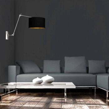 Prestige Chic fali lámpa acél/fekete-arany, kinyúlás 90 cm kép