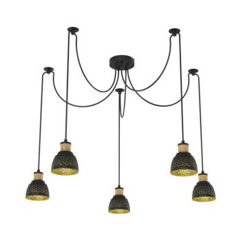 Prezent - Csillár zsinóron MESCALA 5xE14/40W/230V pók fekete kép
