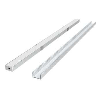 PRIME felületre szerelhető LED profil szett ezüst - opál fedlappal, rögzítőkkel és végzárókkal, LED line, LL-203617 kép