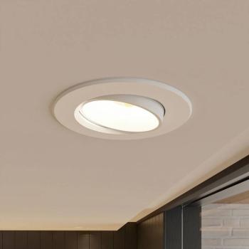 Prios LED-es süllyesztett lámpa Shimar, fehér, 9 W, 3000K, dimmelhető kép
