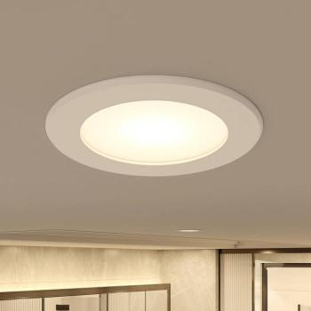 Prios LED-es süllyesztett spotlámpa Rida, fehér. Ø 10 cm, CCT, IP44 kép