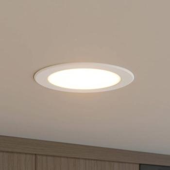 Prios LED-es süllyesztett spotlámpa Rida, fehér. Ø 15 cm, CCT, IP44 kép