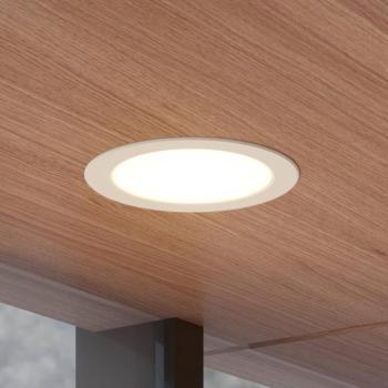 Prios LED-es süllyesztett spotlámpa Rida, fehér. Ø 23 cm, 30W, CCT, IP44 kép
