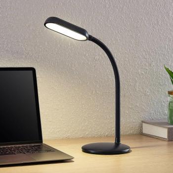 Prios LED-es újratölthető asztali lámpa Opira, fekete, USB, érintéses kép
