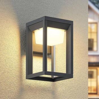 Prios LED kültéri fali lámpa Gamion, antracit, fém, IP54 kép