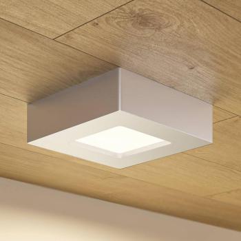 Prios LED mennyezeti lámpa Alette, ezüst, 12,2 cm, fényerőszabályzóval kép