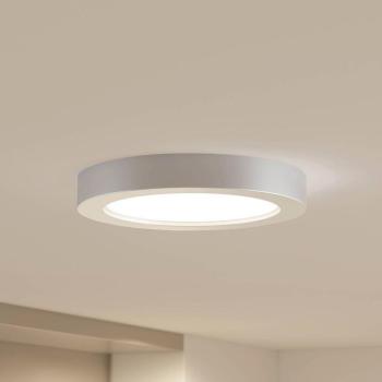 Prios LED mennyezeti lámpa Edwina, ezüst, 25 cm, CCT, IP44 kép
