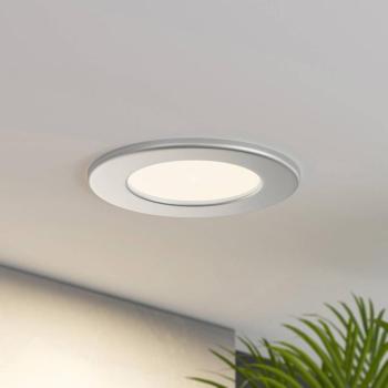 Prios LED süllyesztett lámpa Cadance, ezüst, 12 cm, 10 darabos készlet, CCT kép