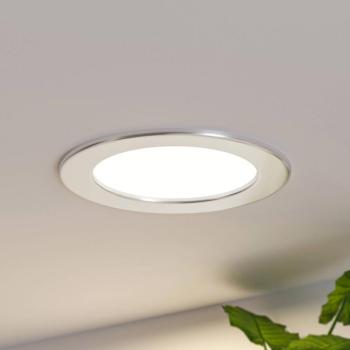 Prios LED süllyesztett lámpa Cadance, ezüst, 17 cm, CCT, IP44 kép