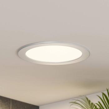 Prios LED süllyesztett lámpa Cadance, ezüst, 22 cm, CCT, IP44 kép