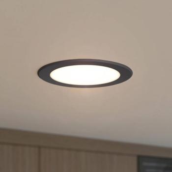 Prios LED süllyesztett spotlámpa Rida, fekete, 14,5 cm, 12 W, CCT kép