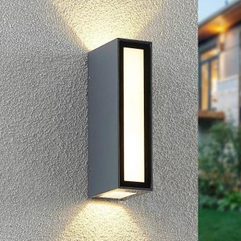 Prios Loriava LED kültéri fali lámpa sötétszürke színben kép