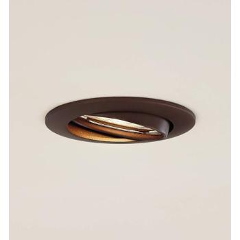 Prios mennyezeti süllyesztett lámpa Fibur, bronz, alumínium, Ø 8,2 cm kép