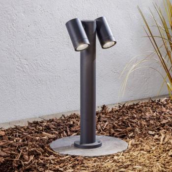 PRIOS Tulimar talapzati világítás, 2 izzós, 45 cm, antracit, IP65 kép