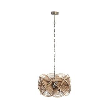 PTMD - Láncon függő csillár YENA 1xE27/40W/230V átm. 57 cm rattan 8720014528315 kép