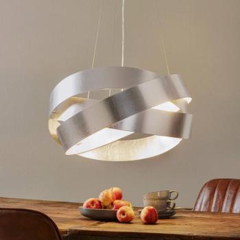 Pura függőlámpa ezüst levéllel, 60cm, 3x E27 kép