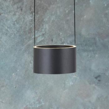 PURE Clipse LED függő lámpa, szürke, Ø 20 cm, CCT-fényerőszabályozó, 2 izzós