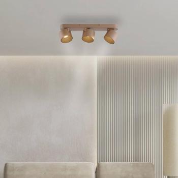 PURE Cup LED mennyezeti spotlámpa, bronz színű, 56 cm, fém, 3 izzós kép
