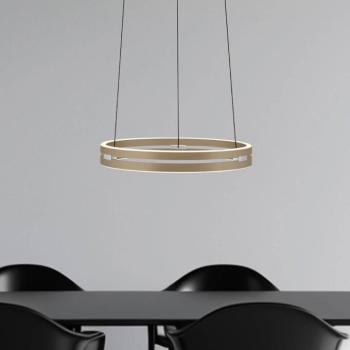 PURE E-Loop LED lógó világítás, bronz, Ø 50 cm, alumínium CCT kép
