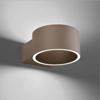 PURE LED fali lámpa Clipse, bronz színű, alumínium Ø 15 cm kép