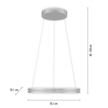 LED lógó világítás PURE E-Loop, kő, Ø 70 cm, alumínium, CCT kép