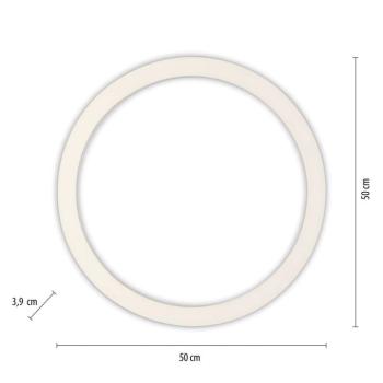PURE LED mennyezeti lámpa Lines, Ø 50 cm, ezüst színű, CCT kép