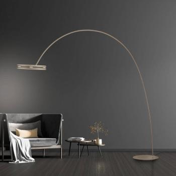 PURE Loop-Bow LED álló lámpa, bronz színű, kinyúlás: 290 cm