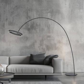 PURE Loop-Bow LED álló lámpa, fekete, kinyúlás 290 cm, CCT kép