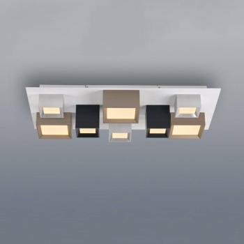 PURE Manhatten LED mennyezeti lámpa, többszínű, 8 izzós, CCT kép