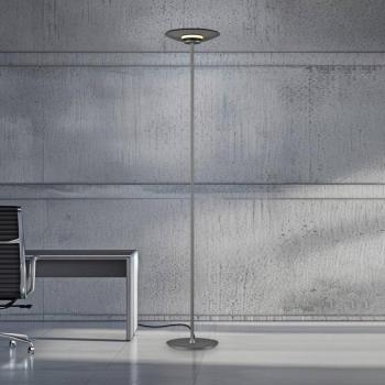 PURE Moon LED álló világítás, platina, füstös üveg, 180 cm