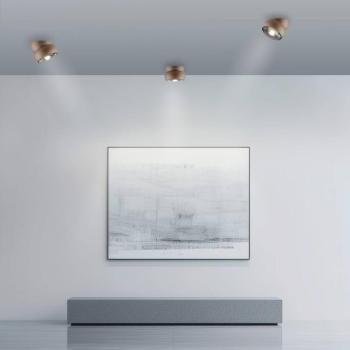 PURE Move LED mennyezeti spotlámpa, átmérő 12 cm, bronzszínű, fém/üveg kép