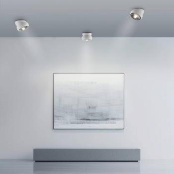 PURE Move LED mennyezeti spotlámpa, fehér, átmérő 12 cm, fém/üveg kép