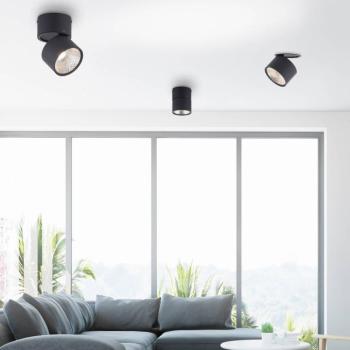 PURE NOLA LED mennyezeti világítás, 1 izzó, fekete kép