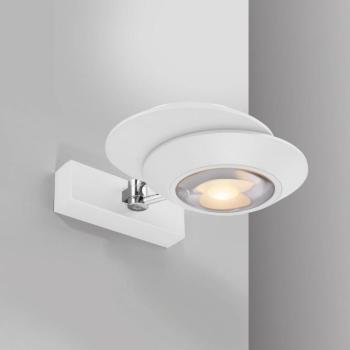 PURE Oculis LED fali lámpa, fehér, 30 cm, vas/üveg, 2 izzós kép