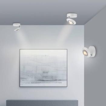 PURE Oculis LED mennyezeti lámpa, fehér, Ø 15 cm, vas/üveg kép
