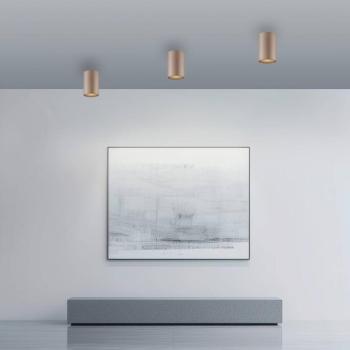 PURE Point LED fürdőszoba mennyezeti világítás, bronz színű, Ø 6 cm, IP44 kép