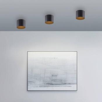 PURE Point LED fürdőszoba mennyezeti világítás, fekete, Ø 11 cm, IP44 kép