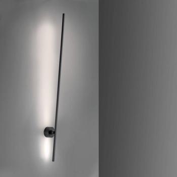 PURE Grafo LED fali világítás, fekete, magasság 117 cm kép