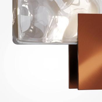 Quadro LED lógó világítás, réz/konyak, üveg, 3000 K, 24 cm kép