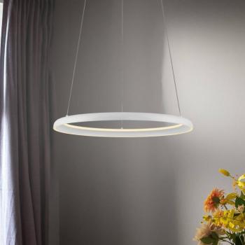 QUILLO LED lógó világítás, fehér, Ø 60 cm, fém, Switchdim kép