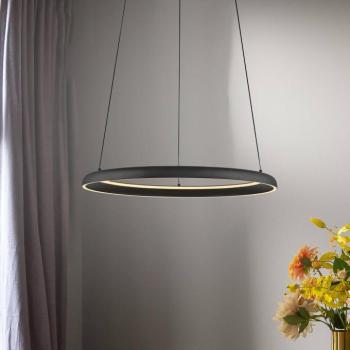 QUILLO LED lógó világítás, fekete, Ø 60 cm, fém, Switchdim