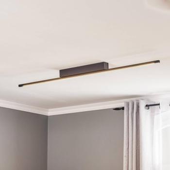 Quitani LED-es mennyezeti lámpa Tolu, fekete, 118 cm kép