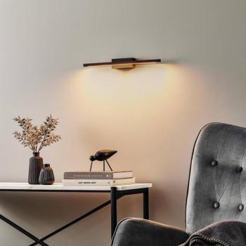 Quitani LED fali lámpa Tolu, fekete, szélesség 45 cm kép