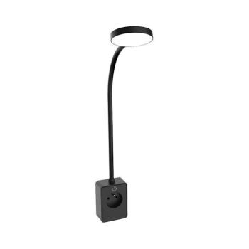 Rabalux 71283 - LED dimmelhető fali lámpa TIVRO E 4W/230V, konnektorba dugható USB-csatlakozóval, fekete 71283 kép