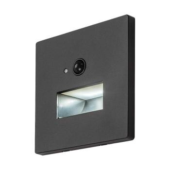 Rabalux 77197-LED lépcsővilágítás mozgás- és alkonyatérzékelővel LUNCA 1W/230V 3000/4500/6500K fekete 77197 kép