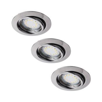 Rábalux , 1050 , Lite , Ráépíthető és Beépíthető lámpa , króm , IP40 , GU10 , 3000K , 3W kép