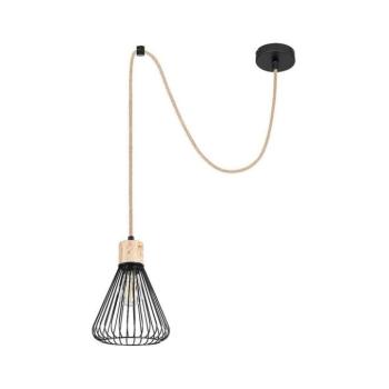Rabalux 3148 - Csillár zsinóron FARFALLE 1xE27/40W/230V fekete/bükk 3148 kép