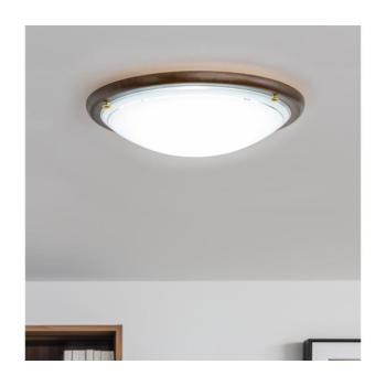 Lámpatest , mennyezeti , UFO , kerek , 30cm , E27-es foglalattal , tölgy , 5 év garancia , Rábalux , UFO kép