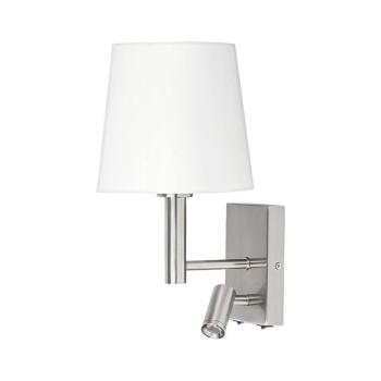 LED lámpatest , fali , 3W , E27 foglalat , meleg fehér , szatin króm , Rábalux , HARVEY kép