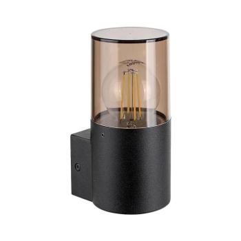 LED lámpatest , oldalfali , E27 foglalat , fekete , füstszínű , kültéri , IP44 , Rábalux , TEPLICE kép